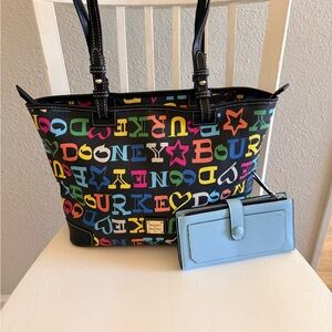 Dooney & Bourke Colorful Lettering Tote